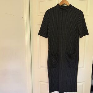 Zara Dark Blue Long Rectangle Dress